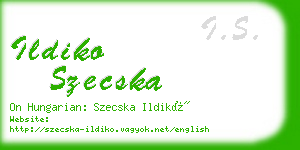 ildiko szecska business card